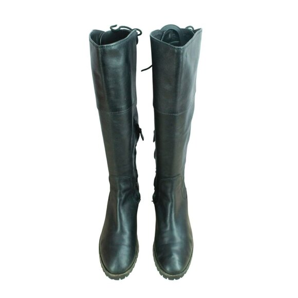 Cole Haan Air Kensington Black Leather Waterproof Knee High Boots Size 7.5 B - Picture 5 of 11